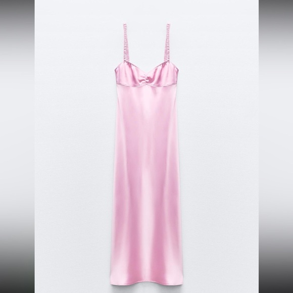 Satin effect midi slip dress M - Picture 6 of 11
